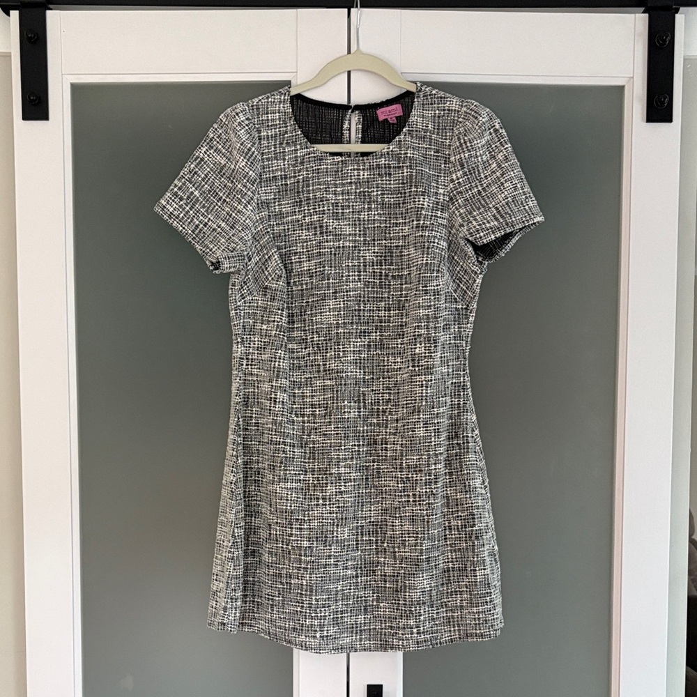 Black and White Tweed Dress